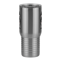 Thumbnail for Personalized Messy Bun Travel Coffee Mug Tumbler with Handle (20 oz) - Baseball Mom - Front View