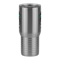 Thumbnail for Personalized Messy Bun Travel Coffee Mug Tumbler with Handle (20 oz) - Soccer Mom - Front View