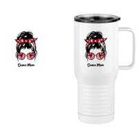 Thumbnail for Personalized Messy Bun Travel Coffee Mug Tumbler with Handle (20 oz) - Dance Mom - Design View