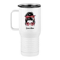 Thumbnail for Personalized Messy Bun Travel Coffee Mug Tumbler with Handle (20 oz) - Dance Mom - Left View