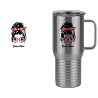 Thumbnail for Personalized Messy Bun Travel Coffee Mug Tumbler with Handle (20 oz) - Dance Mom - Design View