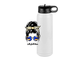 Thumbnail for Personalized Messy Bun Water Bottle (30 oz) - Volleyball Mom - Design View