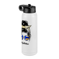 Thumbnail for Personalized Messy Bun Water Bottle (30 oz) - Volleyball Mom - Front Right View