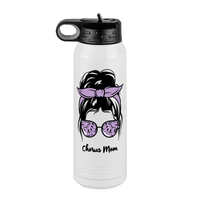 Thumbnail for Personalized Messy Bun Water Bottle (30 oz) - Chorus Mom - Front View