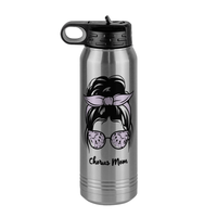 Thumbnail for Personalized Messy Bun Water Bottle (30 oz) - Chorus Mom - Front View
