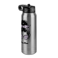 Thumbnail for Personalized Messy Bun Water Bottle (30 oz) - Chorus Mom - Front Right View