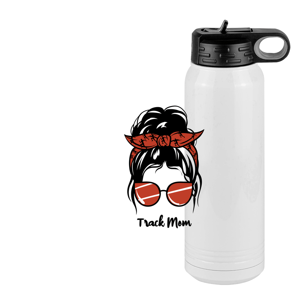 Personalized Messy Bun Water Bottle (30 oz) - Track Mom - Design View