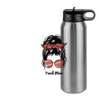Thumbnail for Personalized Messy Bun Water Bottle (30 oz) - Track Mom - Design View