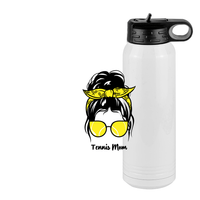 Thumbnail for Personalized Messy Bun Water Bottle (30 oz) - Tennis Mom - Design View