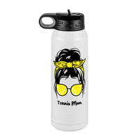 Thumbnail for Personalized Messy Bun Water Bottle (30 oz) - Tennis Mom - Front View