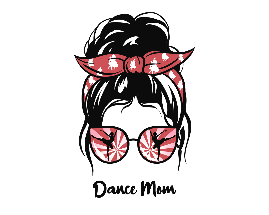 Personalized Messy Bun Water Bottle (30 oz) - Dance Mom - Graphic View