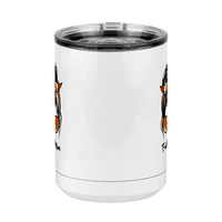 Thumbnail for Personalized Messy Bun Coffee Mug Tumbler with Handle (15 oz) - Football Mom - Front View