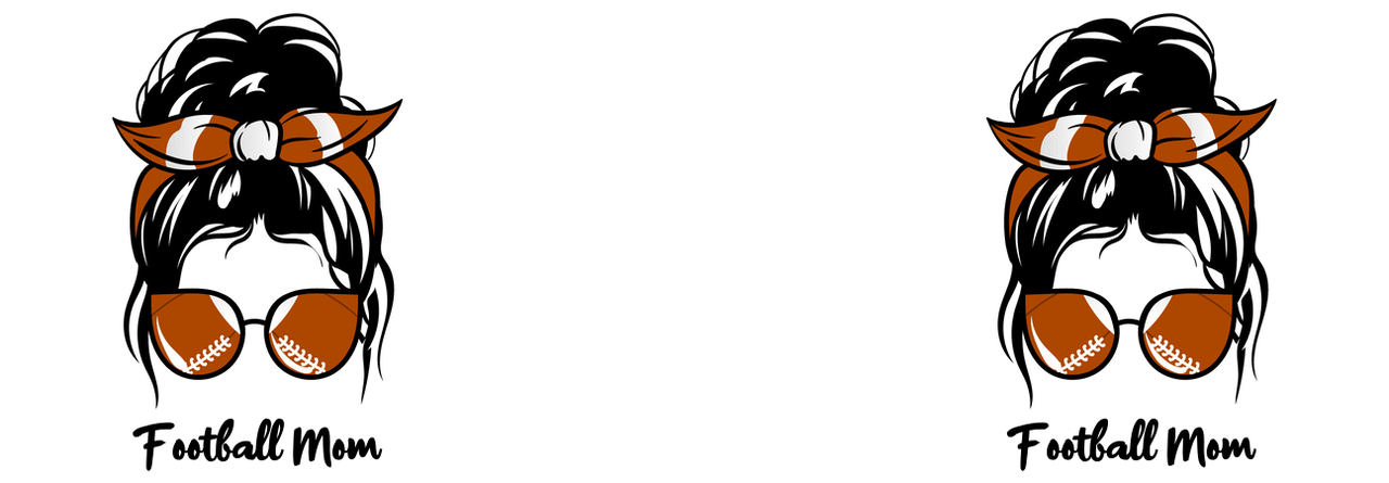 Personalized Messy Bun Coffee Mug Tumbler with Handle (15 oz) - Football Mom - Graphic View