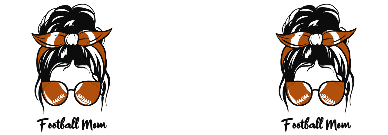 Personalized Messy Bun Coffee Mug Tumbler with Handle (15 oz) - Football Mom - Graphic View