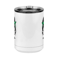 Thumbnail for Personalized Messy Bun Coffee Mug Tumbler with Handle (15 oz) - Soccer Mom - Front View