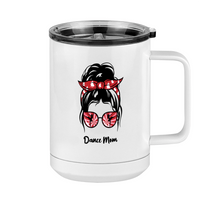 Thumbnail for Personalized Messy Bun Coffee Mug Tumbler with Handle (15 oz) - Dance Mom - Right View
