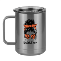 Thumbnail for Personalized Messy Bun Coffee Mug Tumbler with Handle (15 oz) - Customize It - Left View