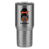Thumbnail for Personalized Messy Bun Tall Travel Tumbler (20 oz) - Basketball Mom - Right View
