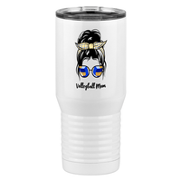 Thumbnail for Personalized Messy Bun Tall Travel Tumbler (20 oz) - Volleyball Mom - Right View