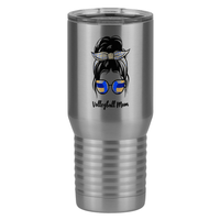 Thumbnail for Personalized Messy Bun Tall Travel Tumbler (20 oz) - Volleyball Mom - Right View