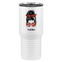 Thumbnail for Personalized Messy Bun Tall Travel Tumbler (20 oz) - Track Mom - Right View