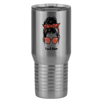 Thumbnail for Personalized Messy Bun Tall Travel Tumbler (20 oz) - Track Mom - Right View