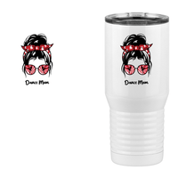 Thumbnail for Personalized Messy Bun Tall Travel Tumbler (20 oz) - Dance Mom - Design View