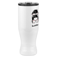 Thumbnail for Personalized Messy Bun Pilsner Tumbler (20 oz) - Baseball Mom - Front Right View