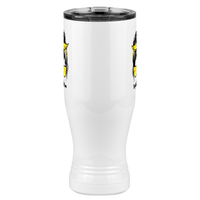 Thumbnail for Personalized Messy Bun Pilsner Tumbler (20 oz) - Softball Mom - Front View