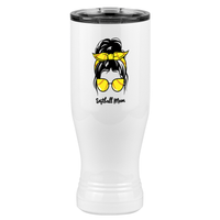 Thumbnail for Personalized Messy Bun Pilsner Tumbler (20 oz) - Softball Mom - Right View
