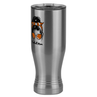 Thumbnail for Personalized Messy Bun Pilsner Tumbler (20 oz) - Football Mom - Front Left View