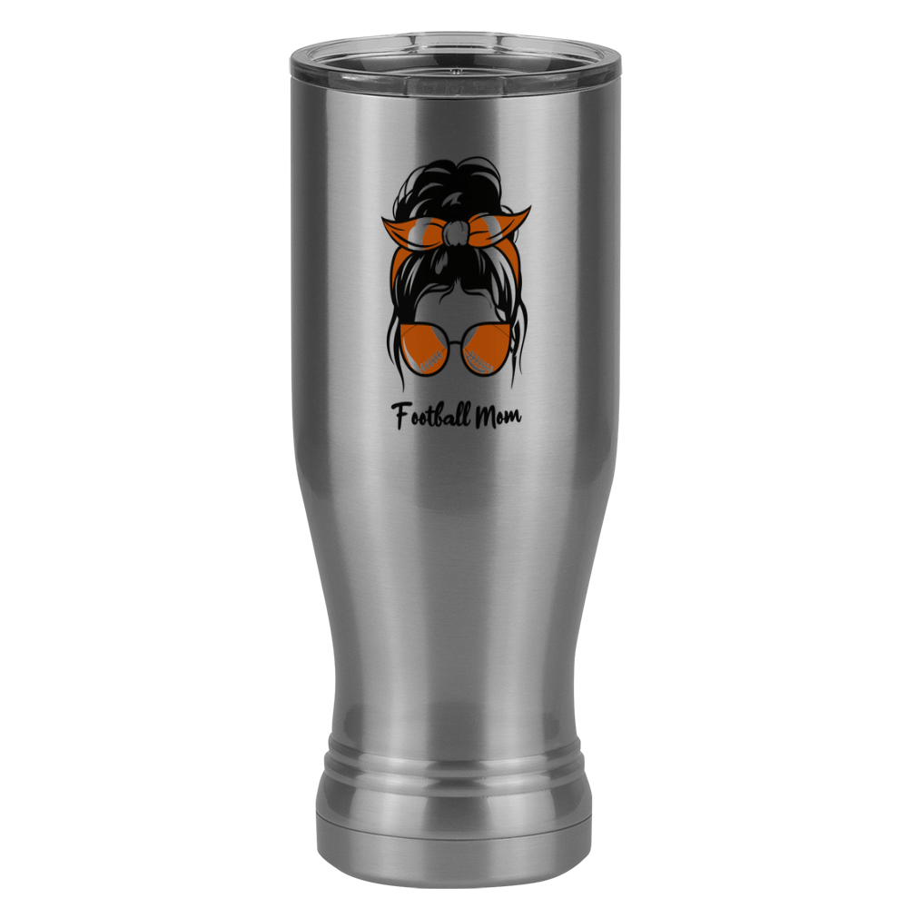 Personalized Messy Bun Pilsner Tumbler (20 oz) - Football Mom - Right View