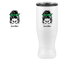 Thumbnail for Personalized Messy Bun Pilsner Tumbler (20 oz) - Soccer Mom - Design View