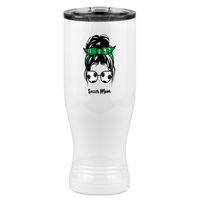 Thumbnail for Personalized Messy Bun Pilsner Tumbler (20 oz) - Soccer Mom - Left View