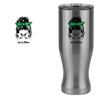 Thumbnail for Personalized Messy Bun Pilsner Tumbler (20 oz) - Soccer Mom - Design View