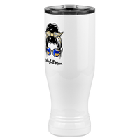 Thumbnail for Personalized Messy Bun Pilsner Tumbler (20 oz) - Volleyball Mom - Front Left View