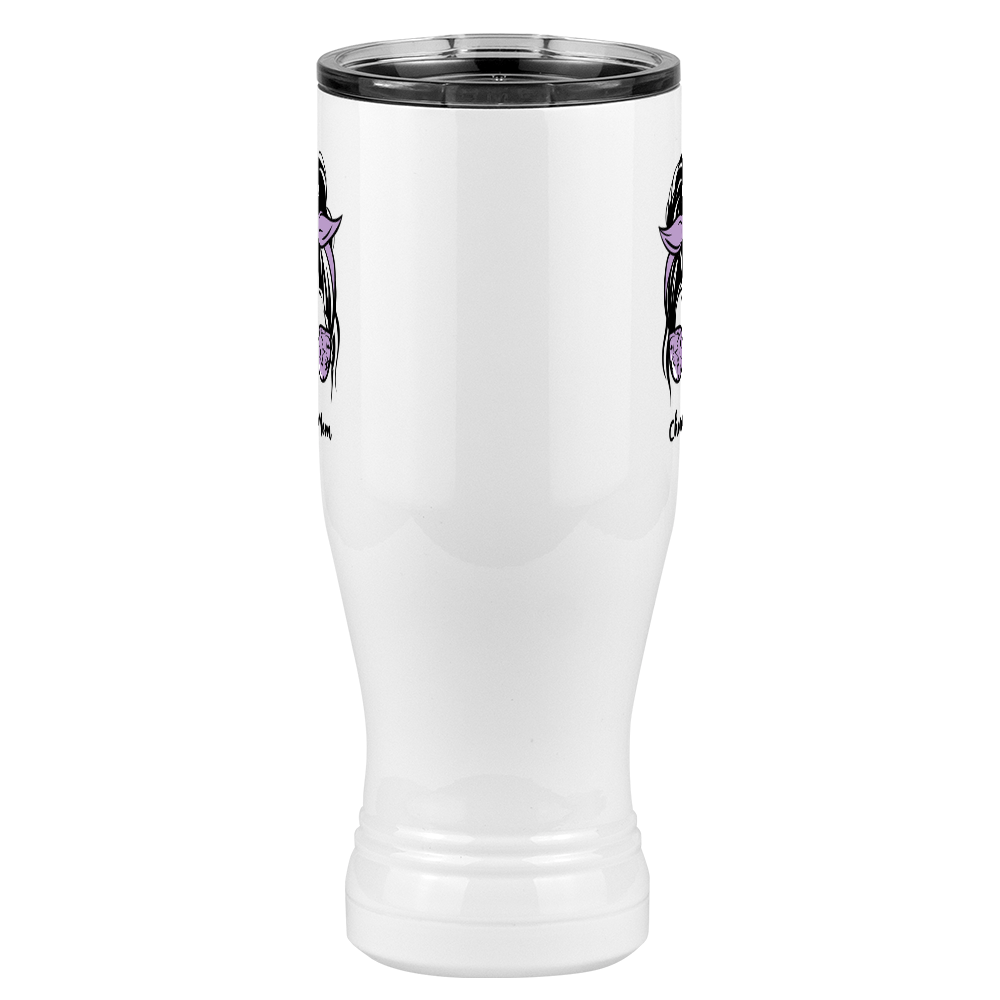 Personalized Messy Bun Pilsner Tumbler (20 oz) - Chorus Mom - Front View