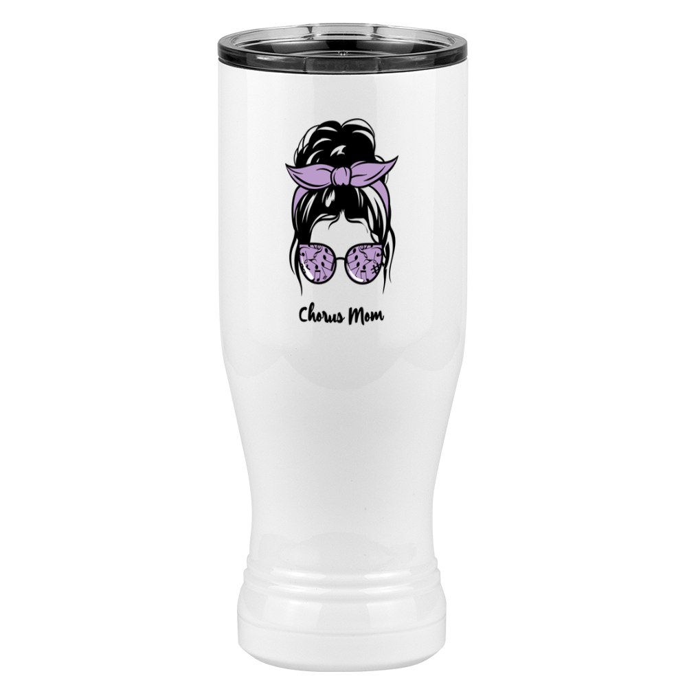 Personalized Messy Bun Pilsner Tumbler (20 oz) - Chorus Mom - Left View