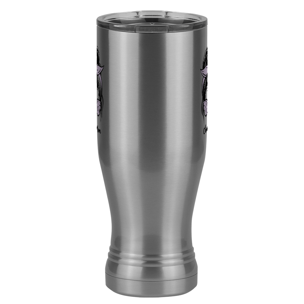 Personalized Messy Bun Pilsner Tumbler (20 oz) - Chorus Mom - Front View