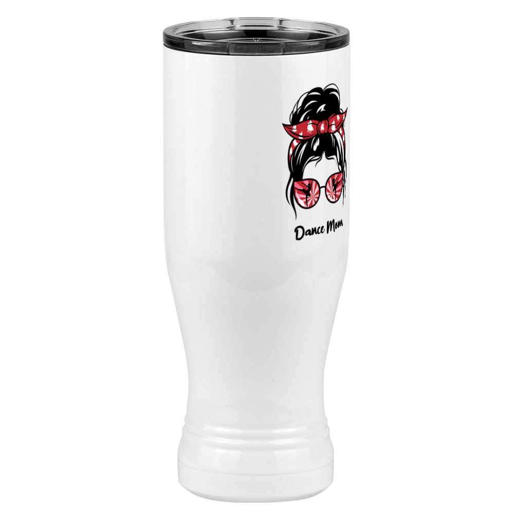 Personalized Messy Bun Pilsner Tumbler (20 oz) - Dance Mom - Front Right View