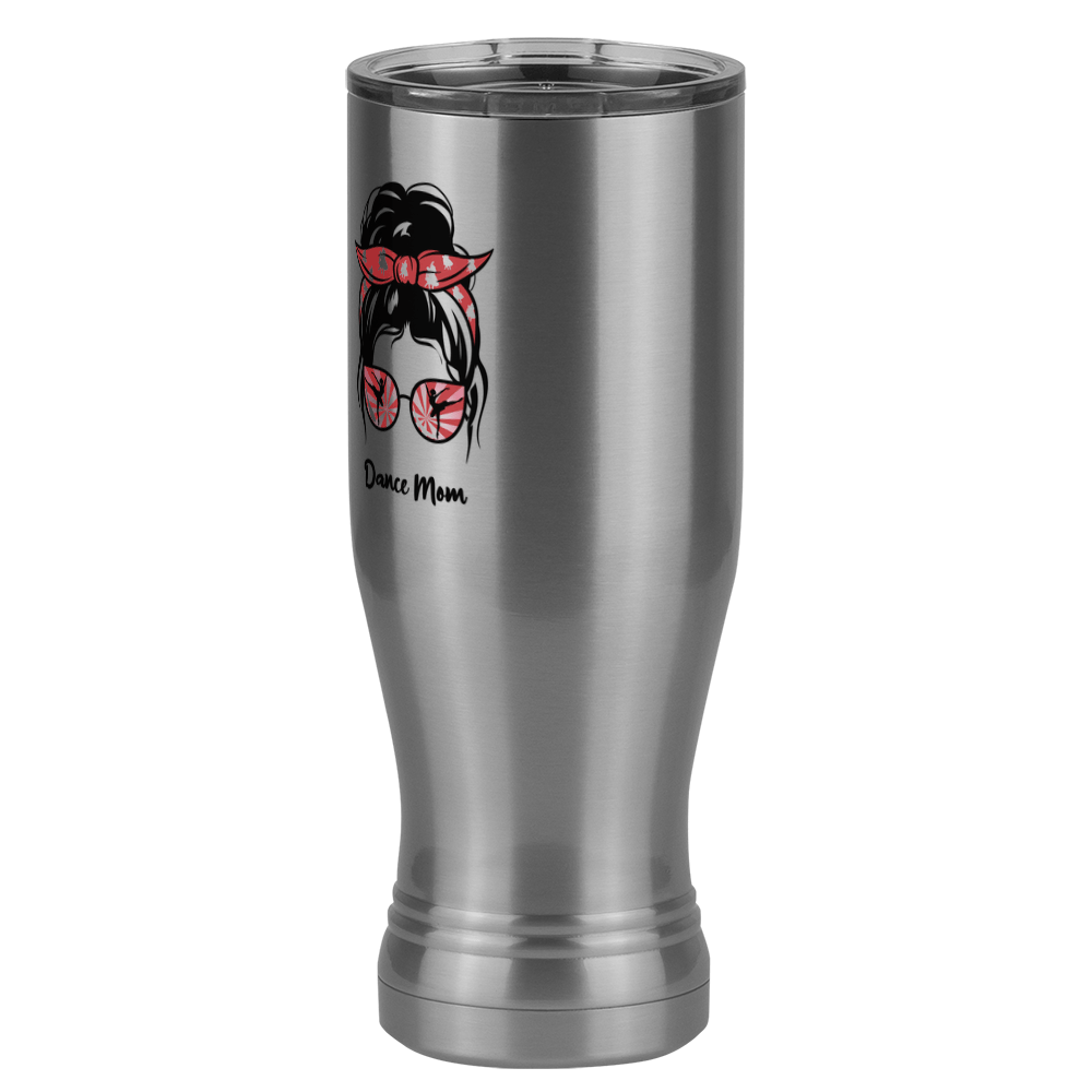 Personalized Messy Bun Pilsner Tumbler (20 oz) - Dance Mom - Front Left View