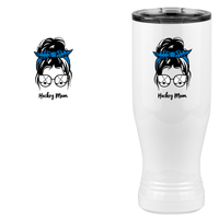 Thumbnail for Personalized Messy Bun Pilsner Tumbler (20 oz) - Hockey Mom - Design View