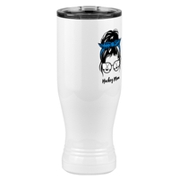 Thumbnail for Personalized Messy Bun Pilsner Tumbler (20 oz) - Hockey Mom - Front Right View