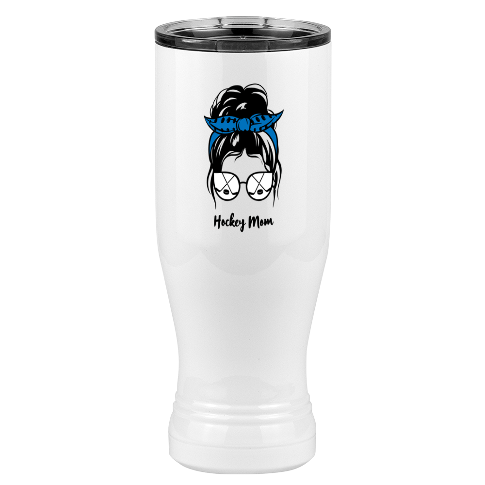 Personalized Messy Bun Pilsner Tumbler (20 oz) - Hockey Mom - Right View