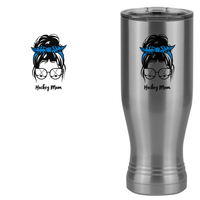 Thumbnail for Personalized Messy Bun Pilsner Tumbler (20 oz) - Hockey Mom - Design View
