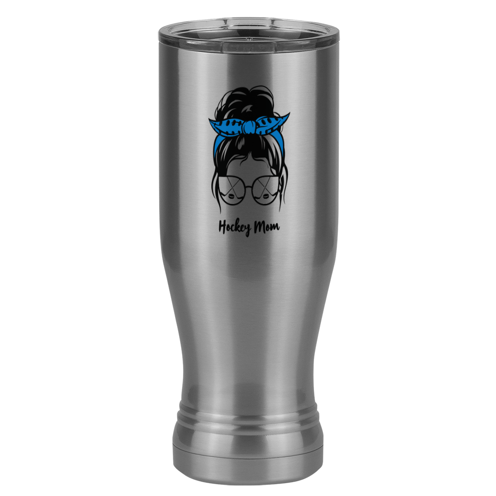 Personalized Messy Bun Pilsner Tumbler (20 oz) - Hockey Mom - Right View