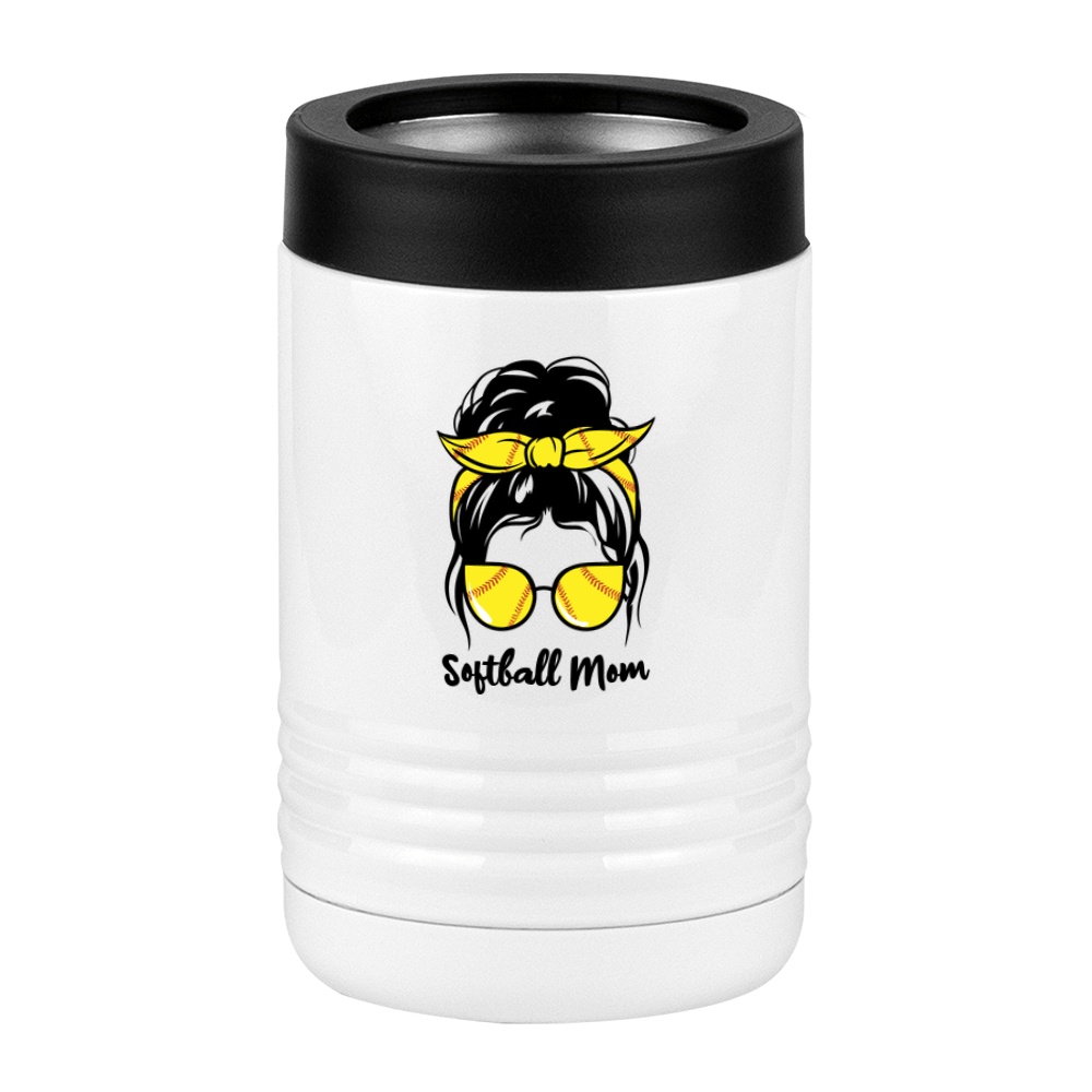 Personalized Messy Bun Beverage Holder - Softball Mom - Right View