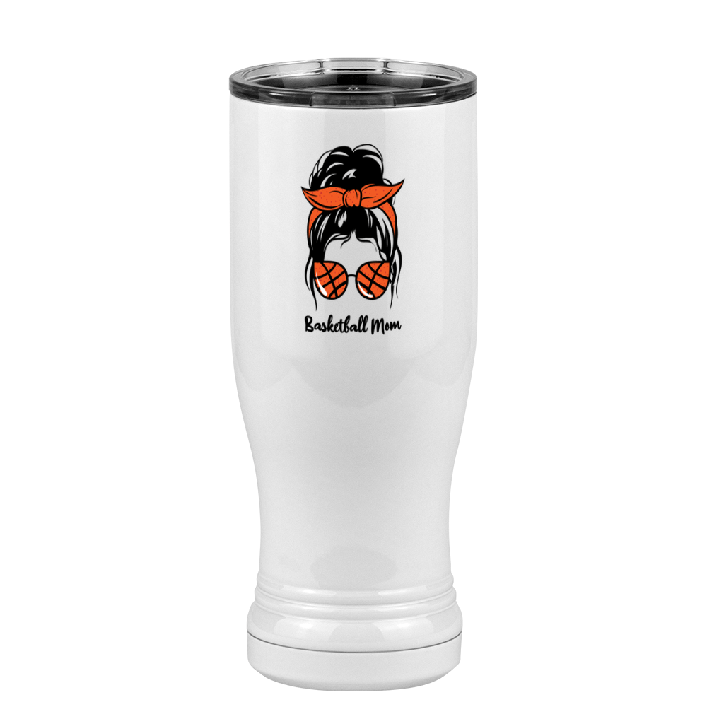 Personalized Messy Bun Pilsner Tumbler (14 oz) - Basketball Mom - Right View
