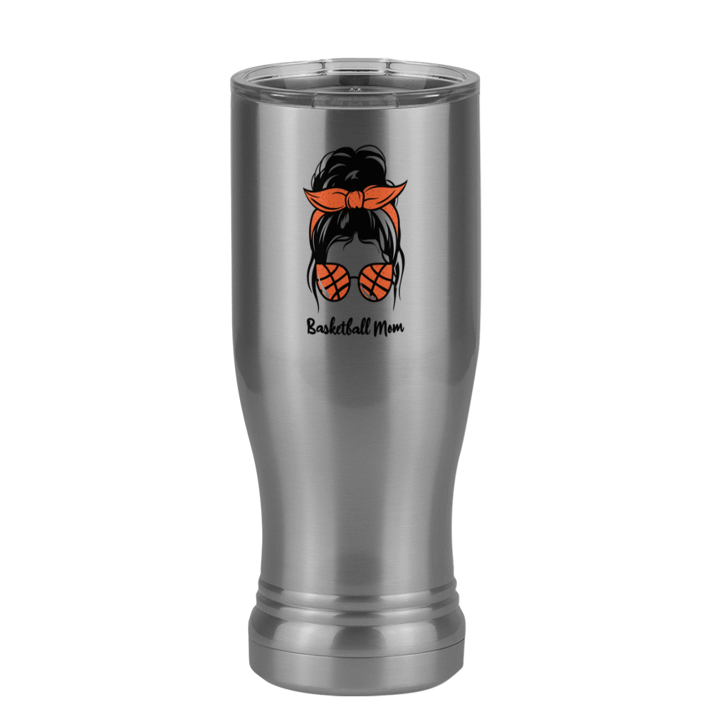 Personalized Messy Bun Pilsner Tumbler (14 oz) - Basketball Mom - Right View