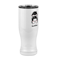 Thumbnail for Personalized Messy Bun Pilsner Tumbler (14 oz) - Baseball Mom - Front Right View